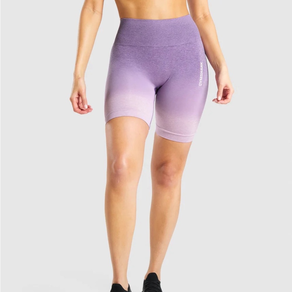 Gymshark Adapt Ombré Seamless Shorts- Light Purple Marl